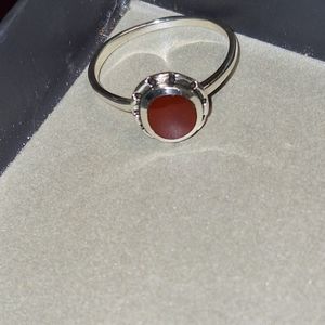 .925 Sterling Silver Ring with Natural Stone ♤